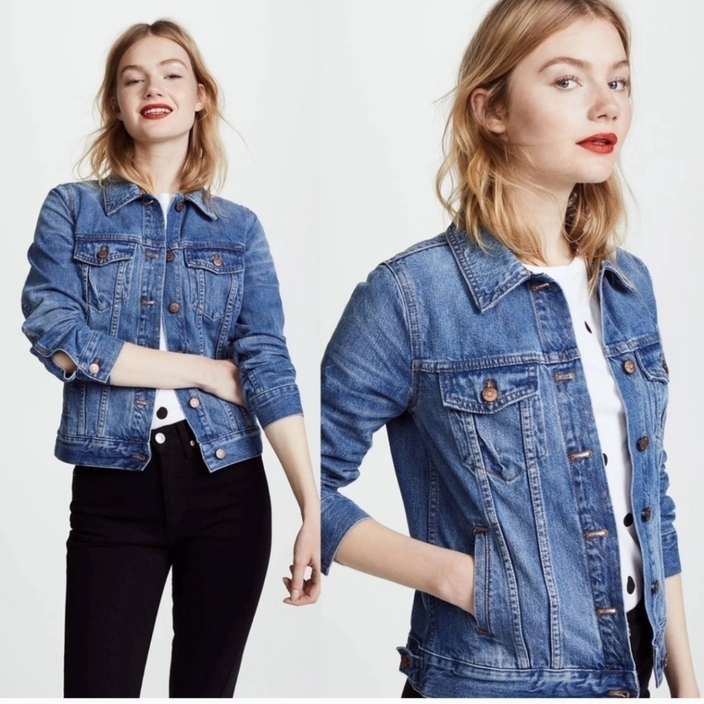 Madewell Blue Denim Distressed Jean Jacket XS
